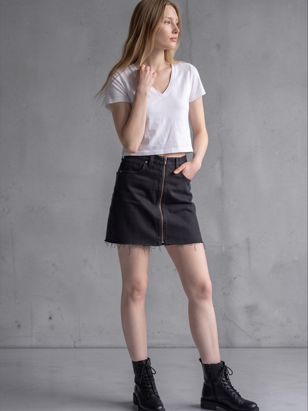 🆕 NWT Madewell Rigid Denim A-Line Mini Skirt in Lunar Wash
